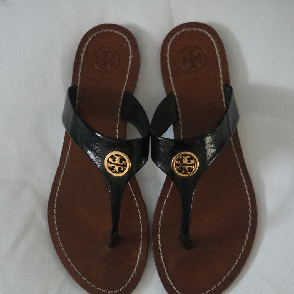 Tory Burch Black and Brown Sandals - Picture 3 of 4